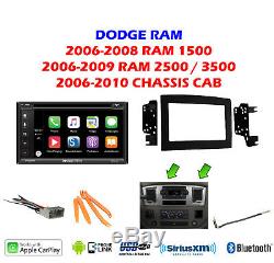 06 07 08 09 10 Dodge Ram + Apple Carplay Stereo Radio Double Install Dash Panel
