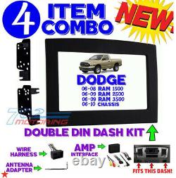 06 07 08 09 10 Dodge Ram Infinity Stereo Radio Double Din Installation Dash Kit