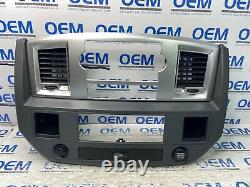 06 07 08 DODGE RAM radio climate control dash bezel trim gray non nav 4X2 OEM