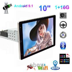 1 DIN 10.1in Android 9.1 HD Quad-core 1+16GB Car Stereo Radio GPS Nav MP5 Player