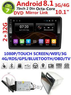 10.1 Android 8.1 Octa Core 2 DIN GPS Navi Car Stereo Radio CD DVD Bluetooth GPS