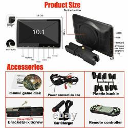 10.1 HD Headrest DVD Player Car Multimedia Back Seat Monitor Kit Wireless Games