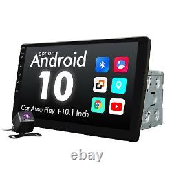 10.1 IPS Large Screen Android 10 2Din Car Stereo Radio GPS Nav Wifi OBDII withCAM