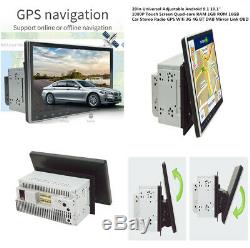 10.12Din Rotated Android 9.1 HD Car Stereo Radio GPS MP5 DVR Wifi 3G 4G BT DAB