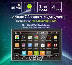 10.1Android 7.1.1 Quad-Core 1080P Touch Stereo Radio GPS Wifi 3G/4G Mirror Link
