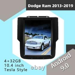 10.4 Android 9.0 Vertical Screen Navigation Radio For Dodge Ram 1500 2013-2019