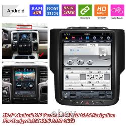 10.4'' For 2012-18 Dodge Ram 1500 Radio Stereo Player GPS WiFi FM Carplay 4+32GB