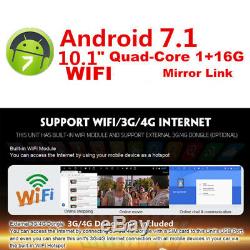 12V 10.1 Android 7.1 Single DIN Car Stereo Radio DVR Player 3G/4G WIFI GPS AVI