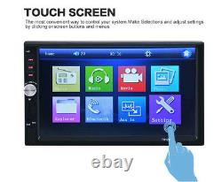 12V Car 7TFT HD Bluetooth Touch Screen 2 DIN Stereo Radio FM MP5 with Camera
