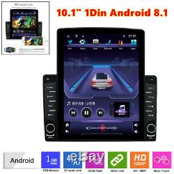 1DIN 10.1 Android 8.1 HD 1GB+16GB WiFi/3G/4G Car Stereo Radio GPS MP5 Player