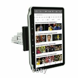 1DIN 10.1'' Rotatable Android 9.1 Touch Screen Car Stereo Radio Player GPS Wifi