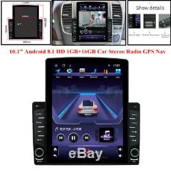 1DIN Rotatable 10.1 Android 8.1 HD Video Player USB FM Car Stereo Radio GPS Nav