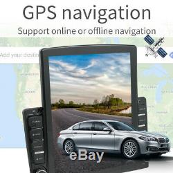 1DIN Rotatable 10.1 Android 9.1 HD 2GB+32GB Car Stereo Radio GPS Nav WiFi/3G/4G