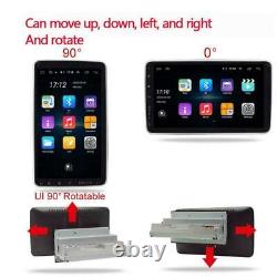 1DIN Rotatable Car Stereo Radio GPS Wifi &Camera 10.1'' Android 9.1 Touch Screen
