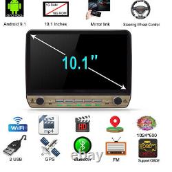 1Din 10.1 1GB+16GB Car Stereo Radio GPS Navi MP5 Palyer Touch Screen Universal