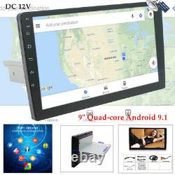 1Din 9 Quad-core Android 9.1 Car Touch Stereo Radio GPS Navi Wifi 1GB+16GB MP5