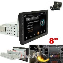 1Din Android 8.1 Car Stereo Radio 8in Mp5 Player Touch Screen GPS Wifi &Camera