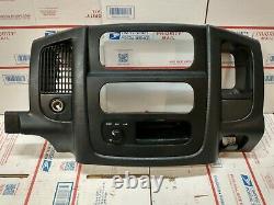 2002-2005 Dodge Ram 1500 2500 3500 Radio Bezel Vents Black 4x4 Switch Oem 04 05