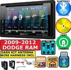 2009-2012 Dodge Ram Double Din Dvd/bluetooth Dash Kit Car Stereo Radio Pkg