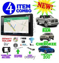 2013 2014 2015 2016 Ram DVD CD Navigation Bluetooth Double Din Car Stereo Radio