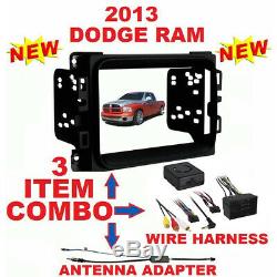2013 2019 Ram Double Din Car Stereo Installation Dash Kit + Harness + Antenna