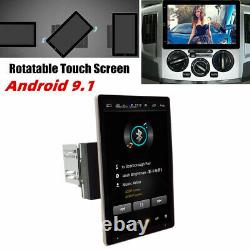 2DIN 10.1'' Rotatable Android 9.1 Car Stereo Radio 1+16G WIFI AUX GPS MP5 Player