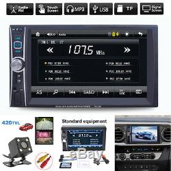 2DIN 6.6 Touch Screen Car MP5 Player USB FM Radio Stereo Video+Rear View Camera