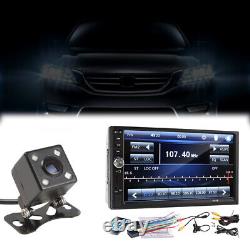 2DIN 7 Bluetooth Car Stereo Radio HD MP5 FM Player Touch Screen&Rear Camera