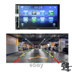 2DIN 7 HD Car Stereo Radio MP5 Player Bluetooth FM Touch Screen With Rear Camera