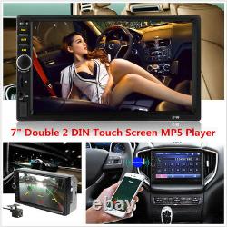 2DIN 7 Touch Car MP5 Player Stereo Radio FM Bluetooth Mirror Link with Camera Kit