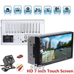 2Din 7 Touch Screen 1080P FM Radio Car Video Audio Stereo MP5 Player+ HD Camera