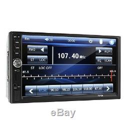 2Din 7 Touch Screen 1080P FM Radio Car Video Audio Stereo MP5 Player+ HD Camera