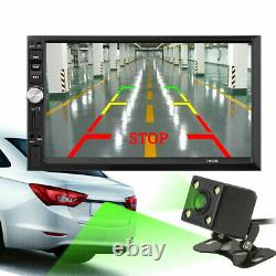 2Din 7 Touch Screen FM Bluetooth Radio Audio Stereo Car Video Player+HD Camera