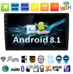 2Din 9HD Touch Quad-Core Android 8.1 Car Stereo Radio WiFi GPS Navigation 2+32G