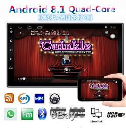 2Din Android 8.1 7 Car Stereo Radio Wifi 3G 4G Quad-Core 1+16GB GPS Navigation