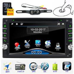 2Din HD Touch Car Stereo MP5 DVD CD Player GPS Navigation FM Bluetooth Radio+Map
