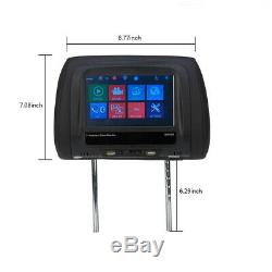 2x 7 Car Seat Headrest Touchscreen Monitor MP5 Radio Player USB SD FM IR Remote