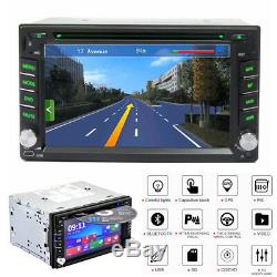 6.2 2Din HD Car Radio Stereo DVD Player GPS Navigator Blueteeth FM AM 8G NA Map