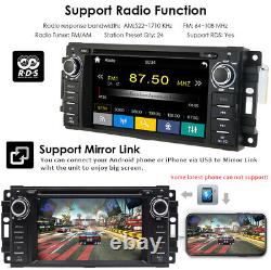 6.2 Car Stereo Radio For Jeep Wrangler Chrysler Dodge Ram GPS USB BT DVD Player