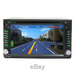 6.2 GPS Navigation Double Din Car Stereo DVD Radio Player Blueteeth FM + 8G Map
