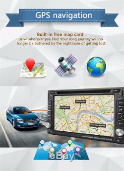 6.2 GPS Navigation Double Din Car Stereo DVD Radio Player Blueteeth FM + 8G Map