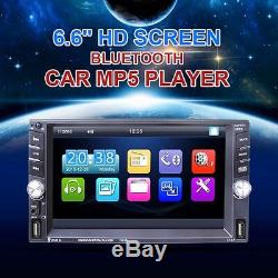 6.6 Touch Screen 2 DIN Bluetooth Car MP5 Media Player With Rear Camera FM Radio