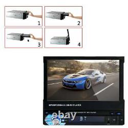 7'' 1 Din Car Radio Head Unit Stereo Audio Flip Out Touch Screen FM SD + Camera