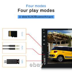 7 2 Din Car Stereo Radio FM/MP5 Player Bluetooth HD 1080P Touch Screen TF DC12V