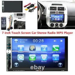 7 2DIN HD Car Stereo Radio MP5 Player Bluetooth AUX Touch Screen & Rear Camera