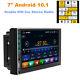 7 Android 10.1 Double DIN Car Stereo Radio with Bluetooth SD/FM/USB/AUX Navi