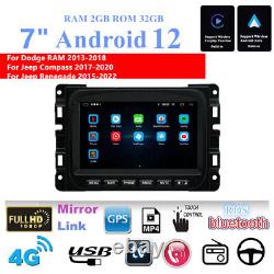 7'' Android 12 Car Stereo Radio GPS Player Head Unit For Dodge RAM 13-18 Carplay