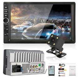 7 Car Radio Double DIN Blueteeth Stereo Player Touchscreen FM Backup Camera Kit