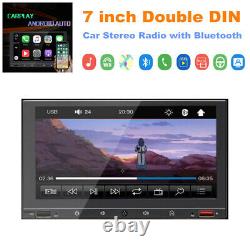 7 Double DIN Car Stereo Radio with Bluetooth Touch Screen Carplay Dash Audio