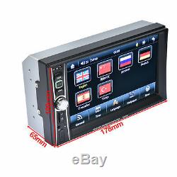 7'' HD 2 Din Car Stereo Radio MP5 Player FM/MP3/Audio/Video/USB/AUX/Mic + Camera